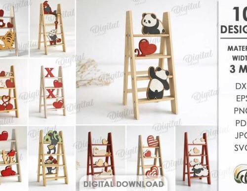 Valentines Day Mini Ladders Bundle 139880905 Creativo Digital